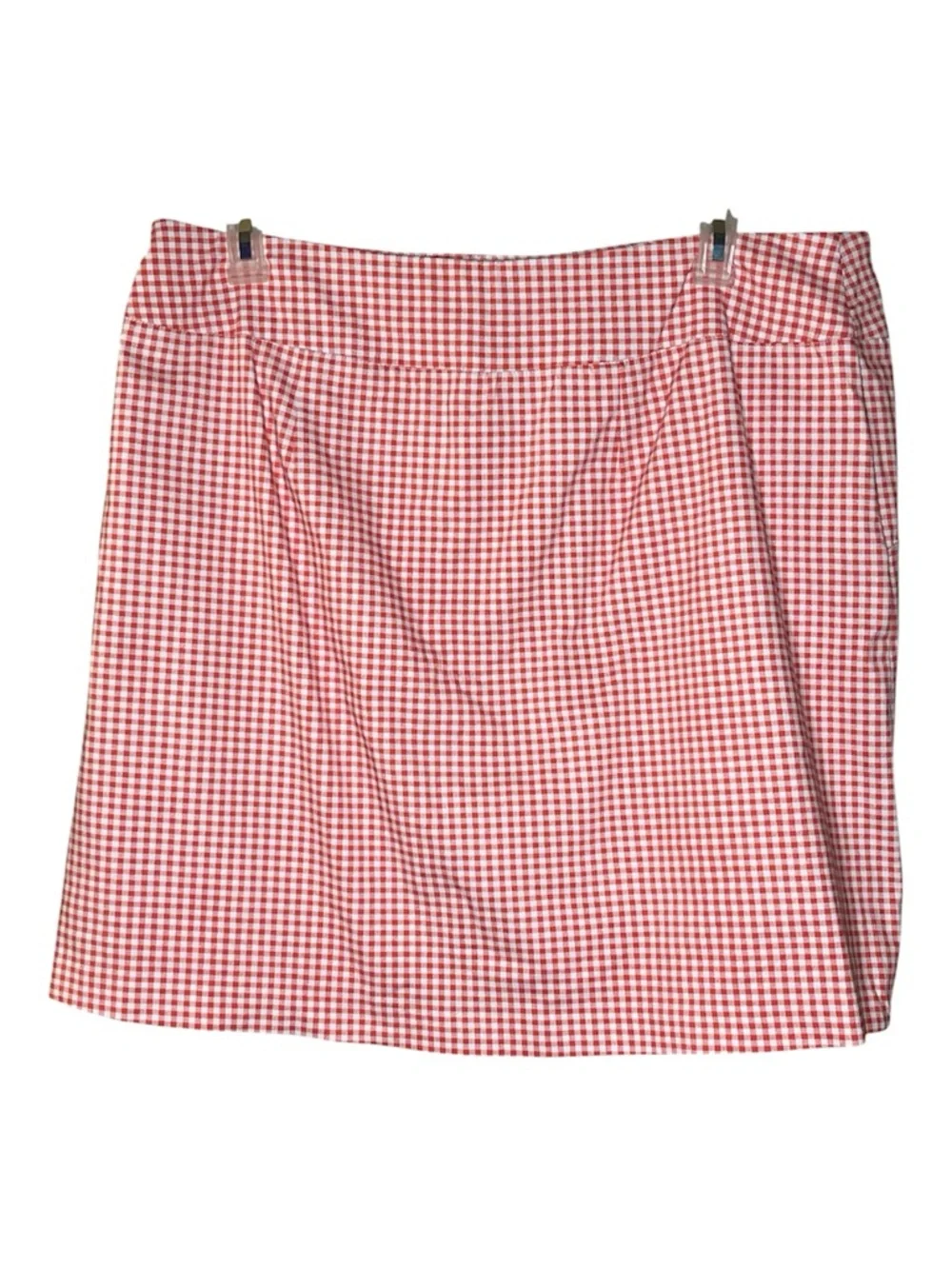 Molly and Isadora Red Gingham Mini Skirt/shorts Sz 18W - Picture 2 of 6